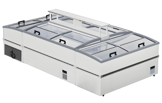 Arc-shaped left and right combination cabinet